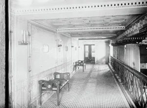 Hamburg America Line Ship Prints: Gallery of Roman Bath on IMPERATOR, between c1910 and c1915. Creator: Bain News Service
