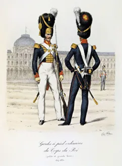 Gardes a pied ordinaires du Corps de Roi, petite and grande tenue Gardes a pied ordinaires du Corps de Roi, petite and grande tenue