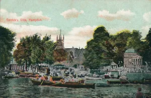 Richmond Upon Thames Landmarks Prints: Garricks Villa, Hampton, c1910