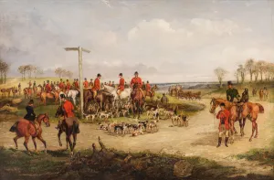 Horse Riding Pictures Prints: Gathering for the Hunt