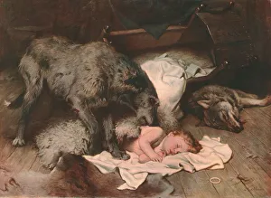 Gelert, a Welsh Legend: Colour Print of 1894