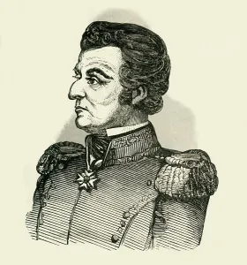 Mexican War Of Independence Prints: General Bustamente, 1849. Creator: Unknown