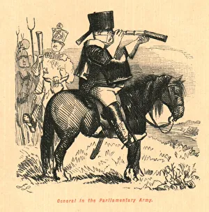 General in the Parliamentary Army, 1897. Creator: John Leech General in the Parliamentary Army, 1897. Creator: John Leech