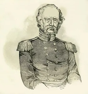 Black And White Military Uniform Prints: General Twiggs, 1849. Creator: Unknown