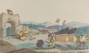 George III Leading an Army of Jugs, 1794. Creator: Unknown George III Leading an Army of Jugs, 1794. Creator: Unknown