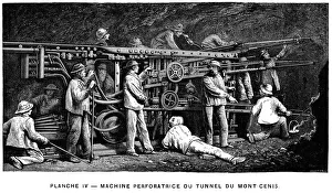 Tunnel Prints: Germain Sommeiller's Compressed Air Drill Print, 1874