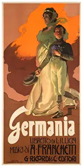 Prints of Germania - an opera by Alberto Franchetti, 1902. Private Collection Adolfo Hohenstein Prints: Print of Germania opera by Alberto Franchetti