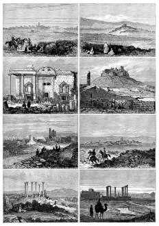 Archaeological Sites In Asia Prints: The Giant Cities of Bashan, 1873. Creator: Unknown