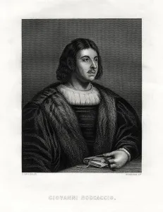 Giovanni Boccaccio, Italian author and poet, 19th century.Artist: Woodman Giovanni Boccaccio, Italian author and poet, 19th century.Artist: Woodman