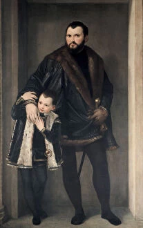 Images Dated 19th September 2005: Giuseppe da Porto and his Son, 16th century. Artist: Paolo Veronese