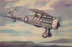 Royal Air Force RAF Prints: Gloster Gladiator Fighter Biplane, c1944. Creator: Unknown