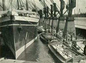 London Docks History Prints: Goods of Whatever Sort Find Here the Appropriate Facilities for Unloading
