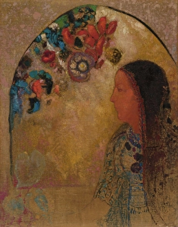 Odilon Redon Artwork Prints: The Gothic Window, 1900. Creator: Odilon Redon