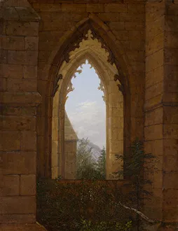 Gothic Windows in the Ruins of Oybin Monastery Print, ca. 1828