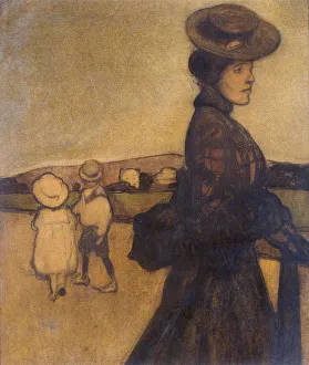 Genre Painting Russia Prints: Governess, c1901-1902