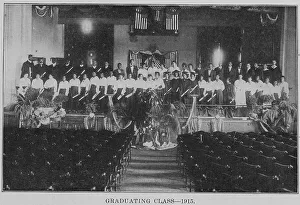 Graduating Class- 1915 Black and White Print
