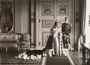 Grand Duchess Maria Pavlovna and Prince Wilhelm, Duke of Sodermanland. Wedding photo in Catherine Pa Grand Duchess Maria Pavlovna and Prince Wilhelm, Duke of Sodermanland. Wedding photo in Catherine Pa