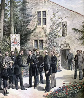 The Grand Duke Constantine of Russia visiting the house of Joan of Arc, Domremy, 1892 The Grand Duke Constantine of Russia visiting the house of Joan of Arc, Domremy, 1892