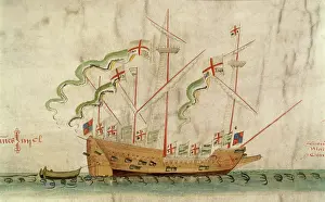 Medieval Sailing Ships Prints: The Graunde Masterys, 1546. Creator: Unknown