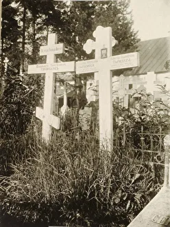 Graves in the cemetery of the Novodevichy (New Maidens') Convent, Moscow, Russia, 1929 Graves in the cemetery of the Novodevichy (New Maidens') Convent, Moscow, Russia, 1929