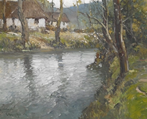 Heritage Oil Paintings USA Prints: Gray Day in Normandy, date unknown. Creator: George Ames Aldrich