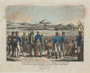 The great feast of the three allied monarchs at Teplitz (Teplice) on 2 September 1813 The great feast of the three allied monarchs at Teplitz (Teplice) on 2 September 1813