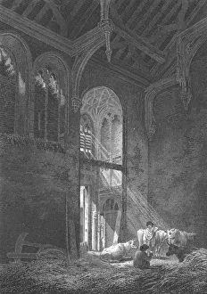 The Great Hall, Eltham Palace, Kent, 1804. Artist: J Storer The Great Hall, Eltham Palace, Kent, 1804. Artist: J Storer