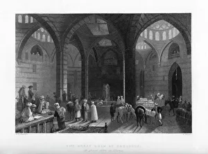The Great Khan at Damascus, 1841. Artist: W Kelsall The Great Khan at Damascus, 1841. Artist: W Kelsall