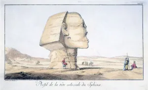 Ancient Egyptian Architecture Prints: Great Sphinx Head in Profile, 18th century. Artist: Tuscher Hafniae