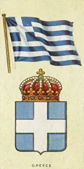 Greek National Flag Prints: Greece, c1935. Creator: Unknown