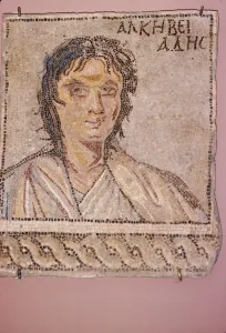 Print of Alcibiades Greek Mosaic, circa 450-404 BC