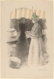 The Green Hat (Le chapeau vert), 1896. Creator: Félix Vallotton The Green Hat (Le chapeau vert), 1896. Creator: Félix Vallotton