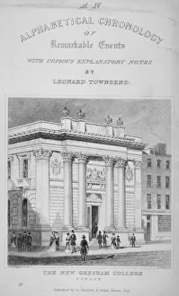 British Heritage Landmarks Prints: Gresham College, Basinghall Street, City of London, 1845. Artist: James Tingle