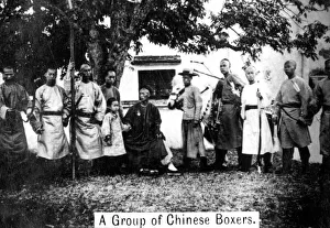 A group of Chinese Boxers, 20th Century.Artist: Ogdens Guinea Gold Cigarettes A group of Chinese Boxers, 20th Century.Artist: Ogdens Guinea Gold Cigarettes
