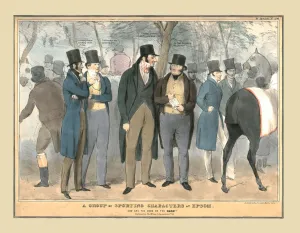 Epsom Derby Prints: A Group of Sporting Characters at Epsom, c1832. Creator: Unknown