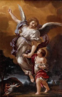 The Guardian Angel (after Pietro da Cortona). Artist: Ferri, Ciro (1634-1689) The Guardian Angel (after Pietro da Cortona). Artist: Ferri, Ciro (1634-1689)