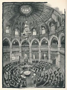 The Guildhall - Council Chamber, 1891. Artist: William Luker The Guildhall - Council Chamber, 1891. Artist: William Luker