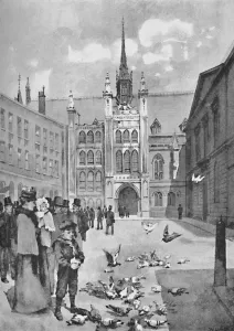 The Guildhall, Front Exit, 1891. Artist: William Luker The Guildhall, Front Exit, 1891. Artist: William Luker