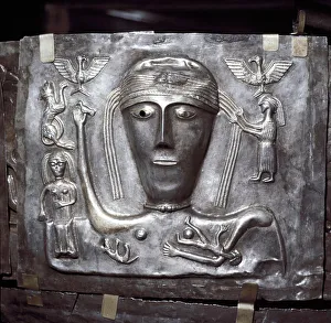 Gundestrup Cauldron, Celtic Goddess with eagles, Danish, c100 BC Gundestrup Cauldron, Celtic Goddess with eagles, Danish, c100 BC