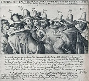 English History Images Prints: The Gunpowder Plot Conspirators and their Servant Bates, (1605), 1901