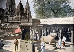 Images Dated 21st August 2007: Gyan Bapi (Well of Knowledge), Varanasi, India, c1890
