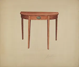 Half-round Table Print, c. 1940