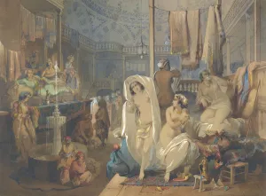 In the Hammam, 1854. Artist: Preziosi, Amedeo (1816-1882) In the Hammam, 1854. Artist: Preziosi, Amedeo (1816-1882)