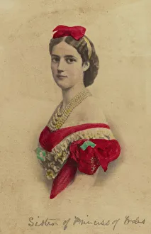 Hand-colored albumen portrait of Princess Dagmar, 1860-1870. Creator: Unknown Hand-colored albumen portrait of Princess Dagmar, 1860-1870. Creator: Unknown