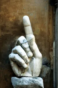 Hand of Constantine Print, a fragment of a colossal Roman statue