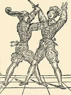 Sixteenth Century Clothing Styles Prints: The hand against the dagger, c1536, (1903). Creator: Unknown