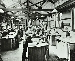 London County Council Photographs Prints: Handicraft lesson, Hackney Downs School, London, 1911