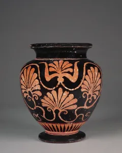 6th Century BC Artifacts Prints: Handleless Stamnos in Attic Six Technique, late 6th century BC. Creator: Unknown