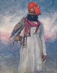 A Hawksman of Rajgarh, 1903. Artist: Mortimer L Menpes A Hawksman of Rajgarh, 1903. Artist: Mortimer L Menpes