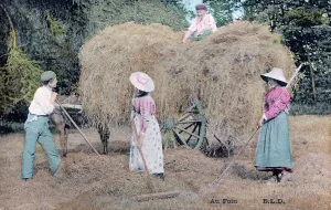 With the Hay Print, c1900